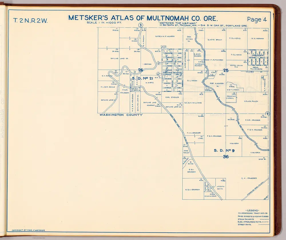 T. 2 N. R. 2 W. Sections 25-26, 36