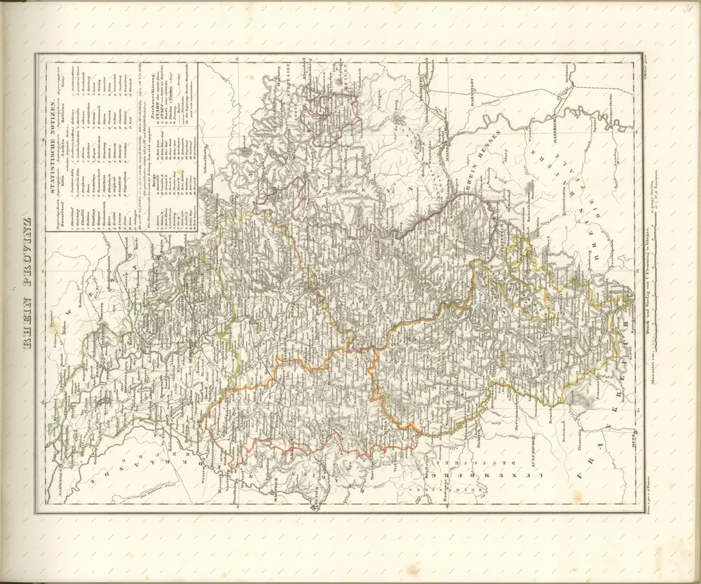 mapa z atlasu "Vollständiger Hand-Atlas der neueren Erdbeschreibung über alle Theile der Erde in 82 Blättern"