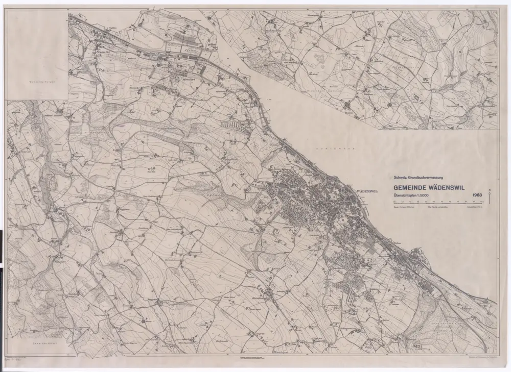 Wädenswil: Gemeinde; Übersichtsplan (Schweizerische Grundbuchvermessung)