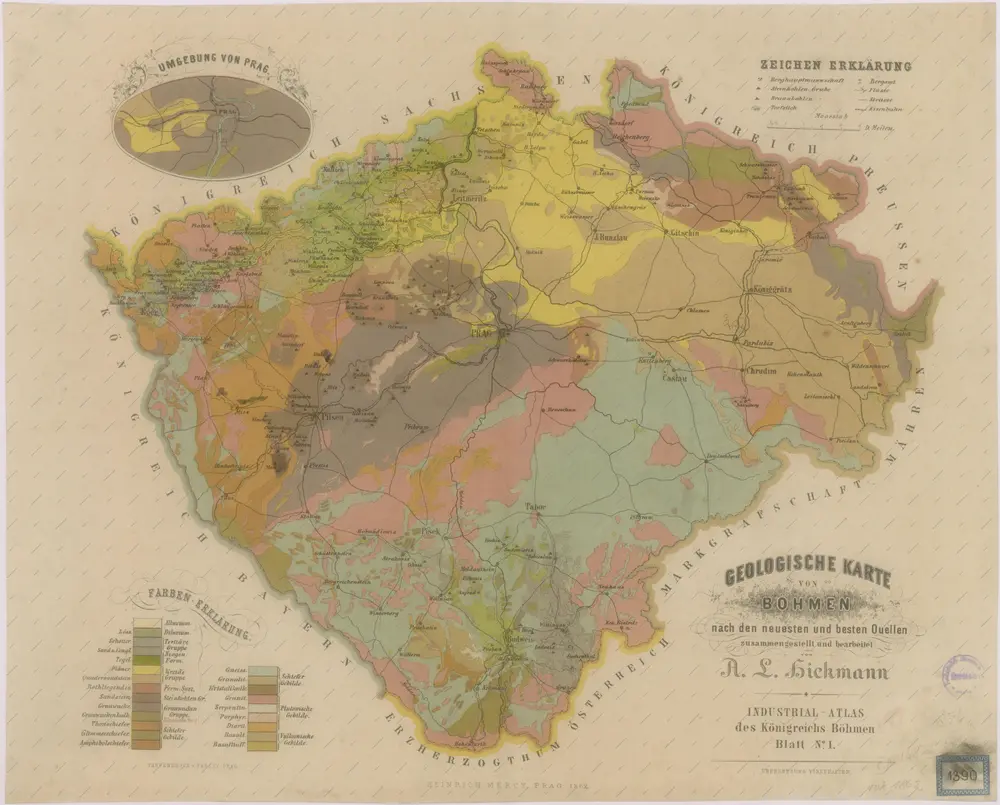 Geologische Karte von Böhmen