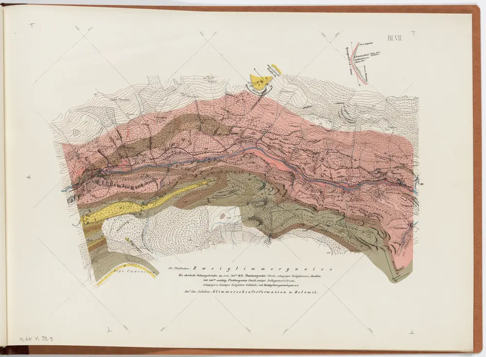 Gotthardbahnstrecke Erstfeld-Castione; geologische Übersichtskarten: Blatt VII: Gebiet Faido