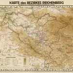 Karte des Bezirkes Reichenberg