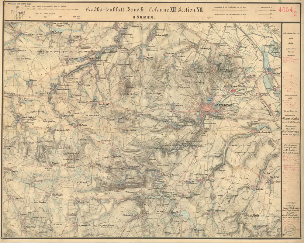 III. vojenské mapování - 1 : 25 000, mapový list 4054_2