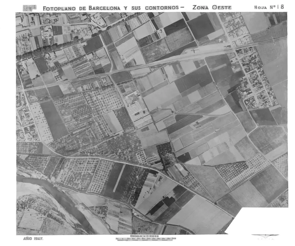 Fotoplano de Barcelona y sus contornos. Zona oeste. Escala 1:2 000