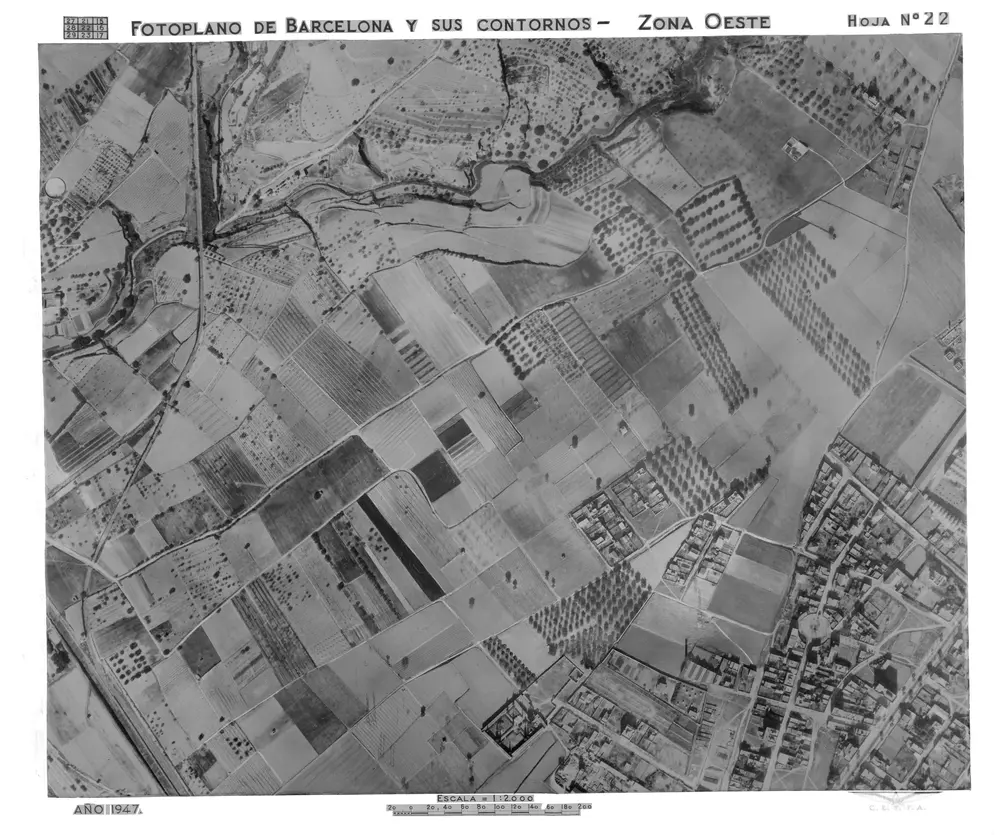 Fotoplano de Barcelona y sus contornos. Zona oeste. Escala 1:2 000