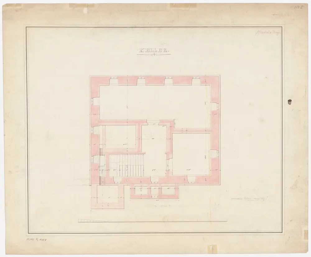 Zürich: Pfarrhaus der Predigerkirche, Keller; Grundriss (Nr. 5)