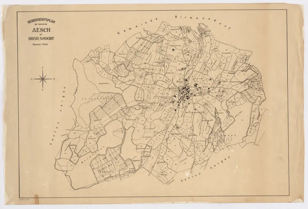 Aesch: Gemeinde; Übersichtsplan