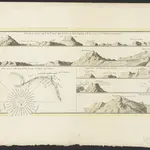 Vues des cotes de la terre ou Isle d'Eso, de celle de la Compagnie et des Etats dessinées sur les lieux in 1643 par les Hollandois du vaisseau le Kastrikum lors de leur expedition pour la découverte des païs du nord du Japon.