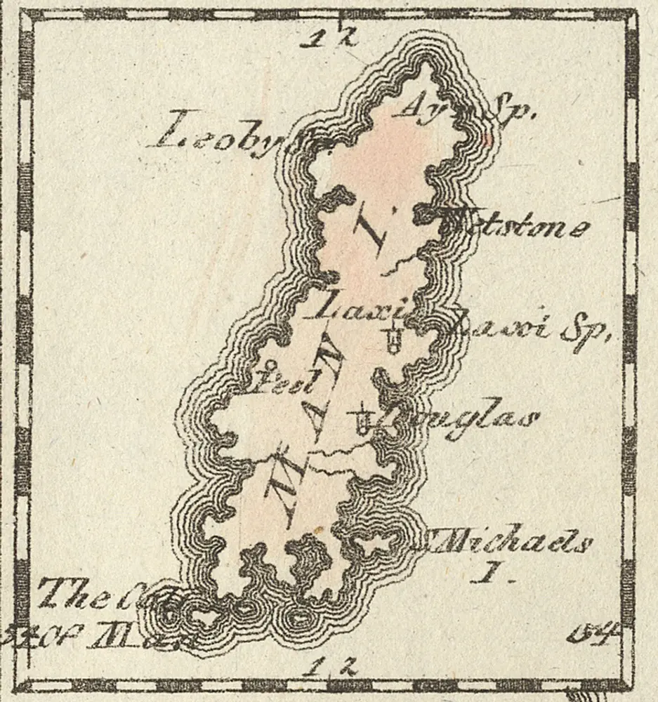 [Man I.] [Karte], in: Schauplatz Der Fünf Theile Der Welt, S. 188.