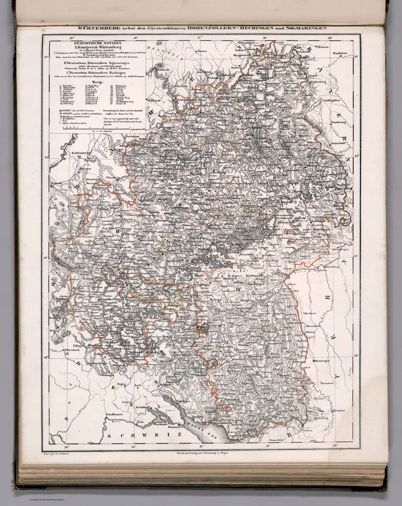 Wuertenberg nebst den Fuertenthuemern Hohenzollern-Hechingen und Sigmaringen.