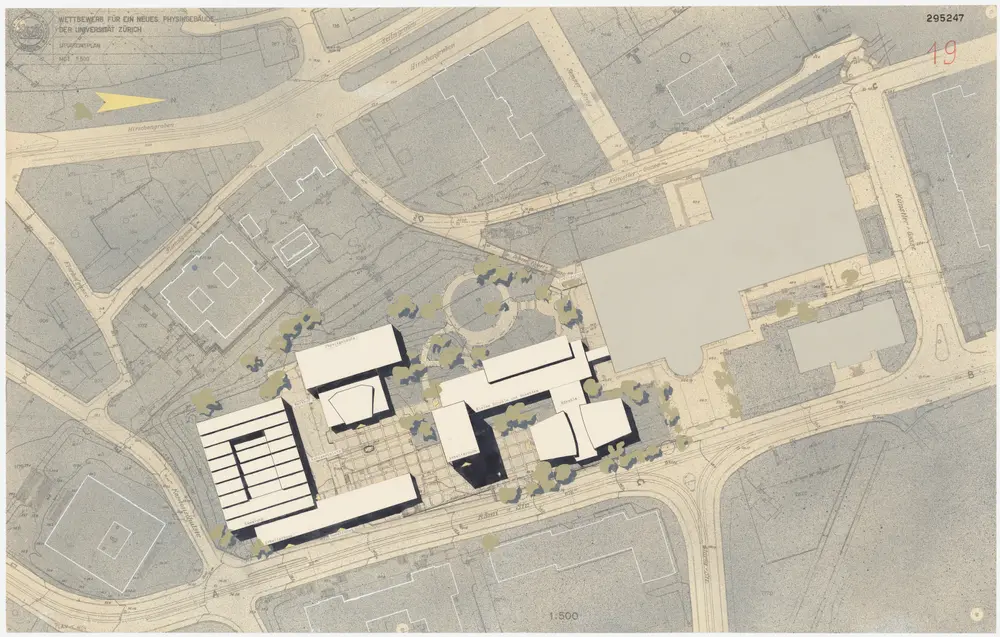 Zürich: Physikgebäude der Universität; Projekt 295247; Situationsplan