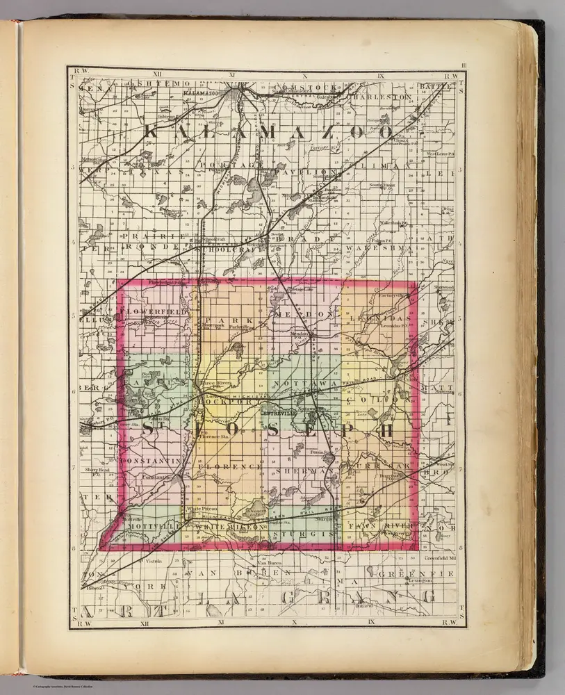 (Map of St. Joseph County, Michigan)