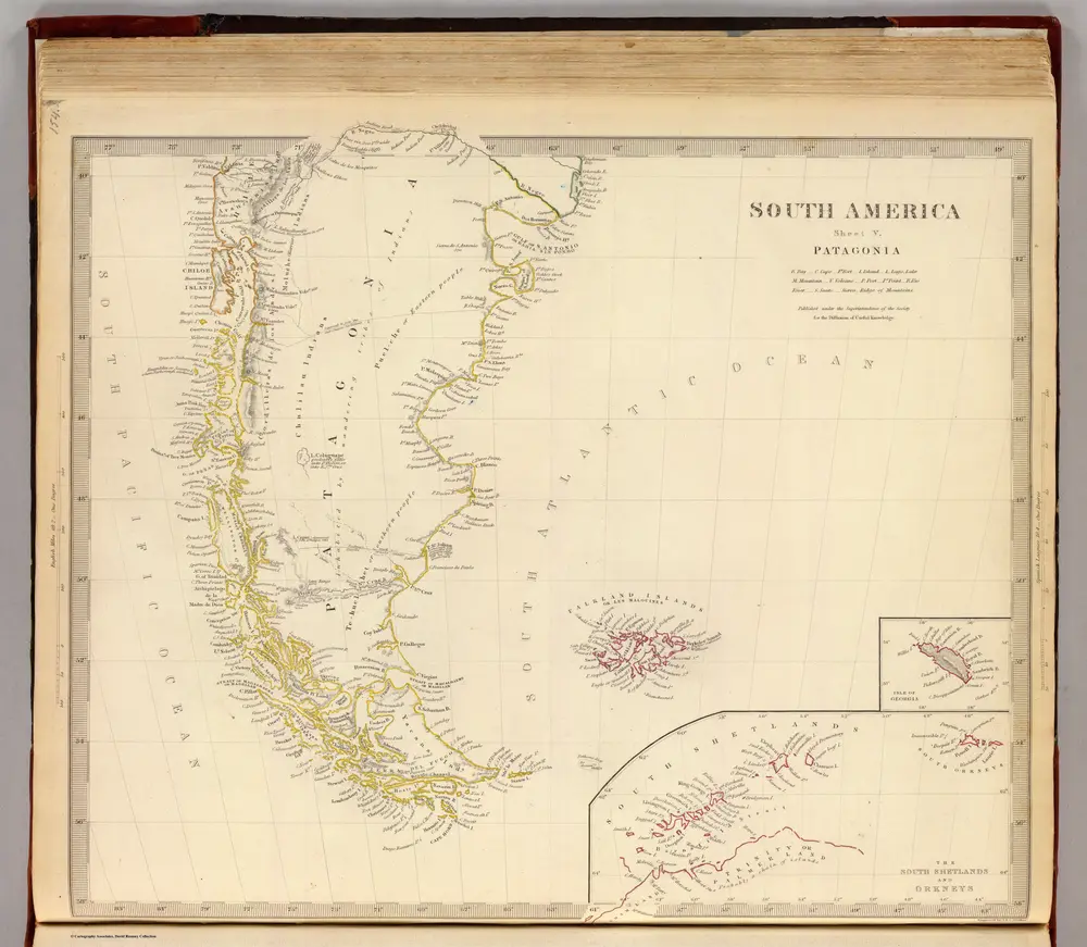 Patagonia, S. Shetlands, S. Orkneys.