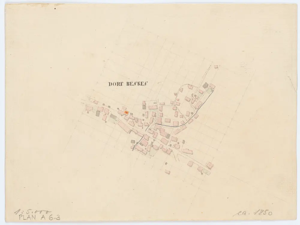 Vorlagen für die Topographische Karte des Kantons Zürich (Wild-Karte): Bezirk Andelfingen: Ortsplan: Benken