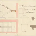 Fehraltorf: Neues Pfarrhaus, Treppe vom Erdgeschoss in den 1. Stock; Querschnitt, Grundriss und Detailansichten (Nr. 22)