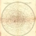 Stereographischer Entwurf des gestirnten Himmels vom Nordpol bis zum 38sten Grad sudlicher Abweichung