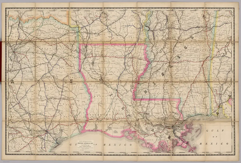 (Louisiana) Railroad Map of the United States.