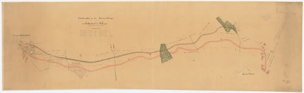 Richterswil, Wollerau: Projektierte Strassen von der neuen Seestrasse bis zur Strasse nach Bäch; Situationsplan