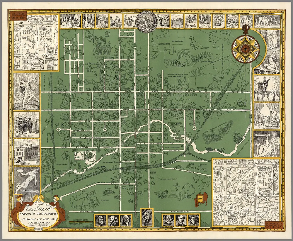 A map of Oberlin College and town : showing its life and traditions. Walt Knapp. MCMXXIX