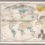 Plate 18.  Isonephs, Isohyets & Isohels.  Cloudiness.  Rainfall. (World).