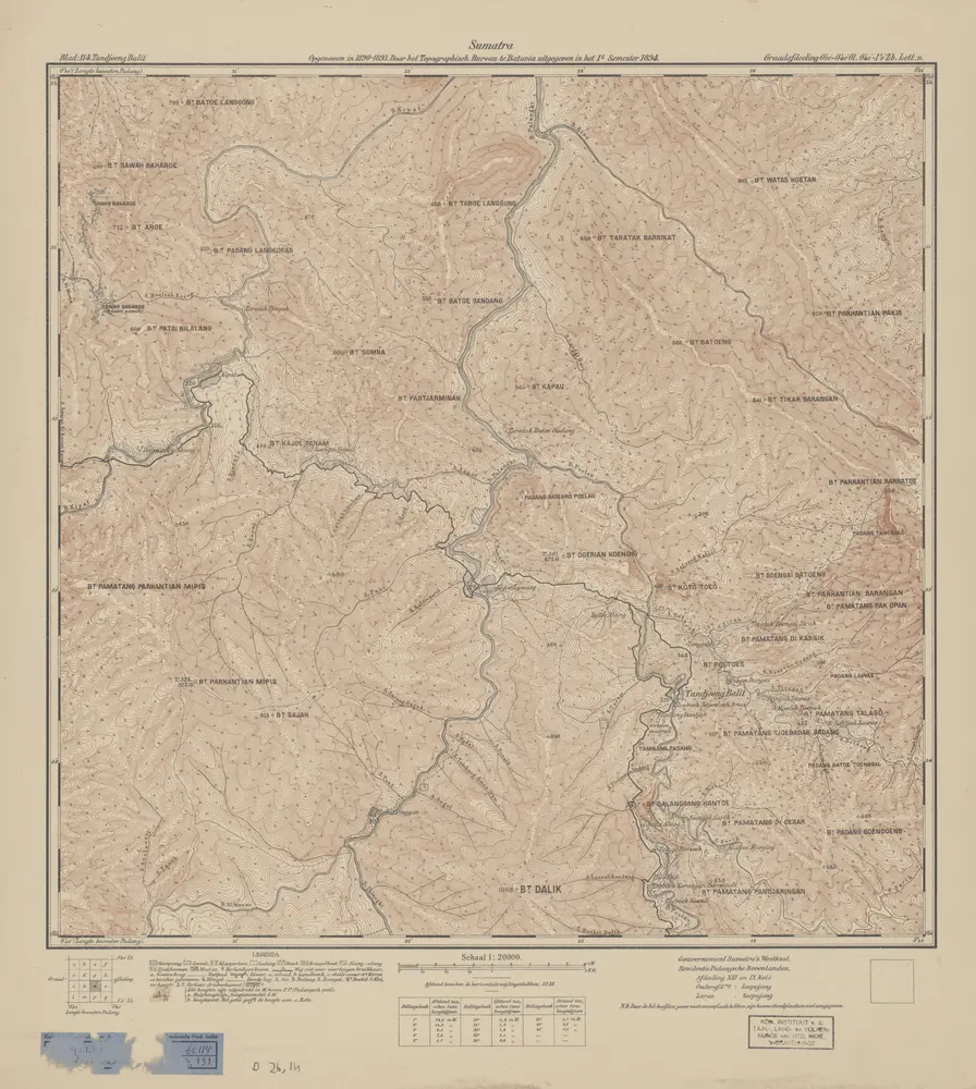 Tandjoeng Balit : opgenomen in 1890-1893 / door het Topographisch Bureau te Batavia uitgegeven in het 2e semester 1894