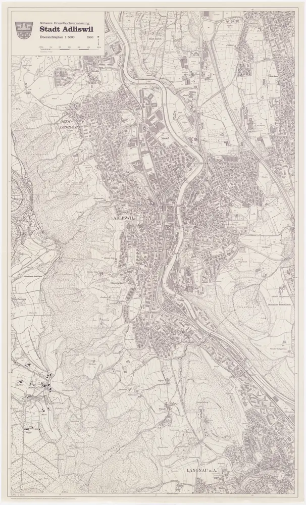 Adliswil: Gemeinde; Übersichtsplan (Schweizerische Grundbuchvermessung)