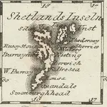 [Shetlands Inseln] [Karte], in: Schauplatz Der Fünf Theile Der Welt, S. 190.