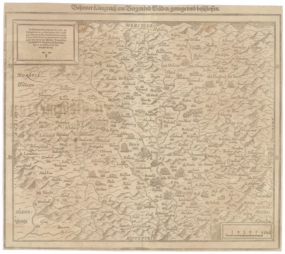Boehemer Koenigreich mit Bergen und Waelden gerings umb beschlossen