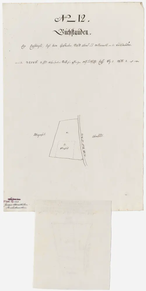 Gossau-Oberottikon, Nr. 12: Zehntengut Buchstauden, beim Hasenacker zwischen Oberottikon und Oberböndler gelegen; Grundriss