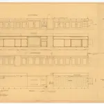 Universität Zürich (Chemisches Institut) und Kantonsschule Zürich, Neubau Rämistrasse 76: Abteilung Hochschule, Tische: Experimentiertisch im grossen Hörsaal; Ansichten und Schnitte