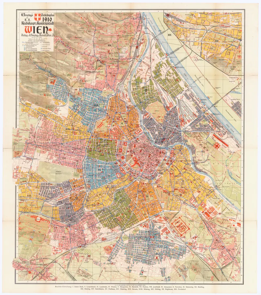 G. Freytag's Verkehrsplan der k. k. Reichshaupt- & Residenzstadt Wien