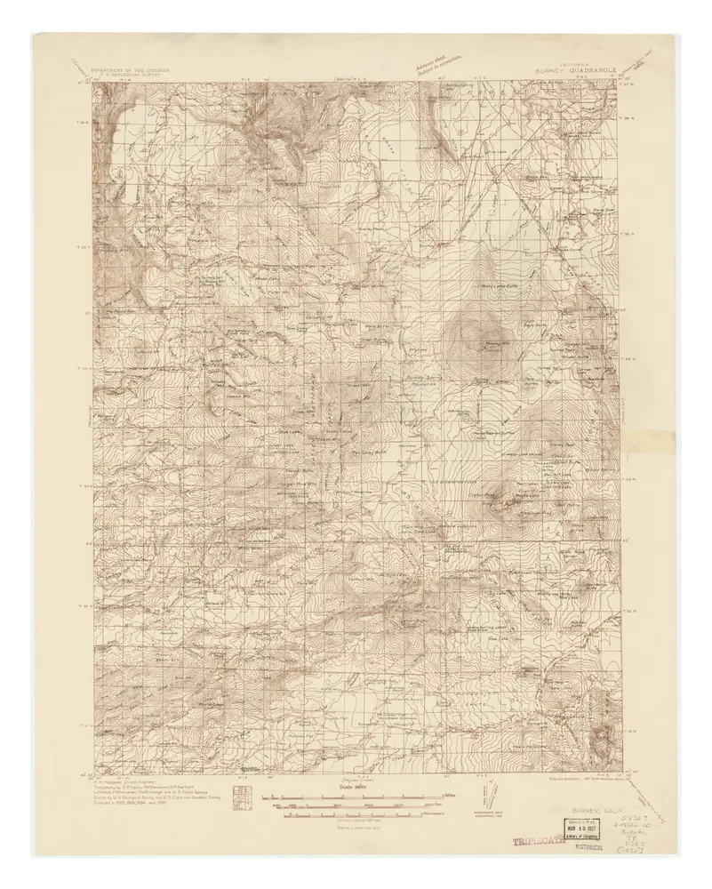 California Burney Quadrangle Topographic Map