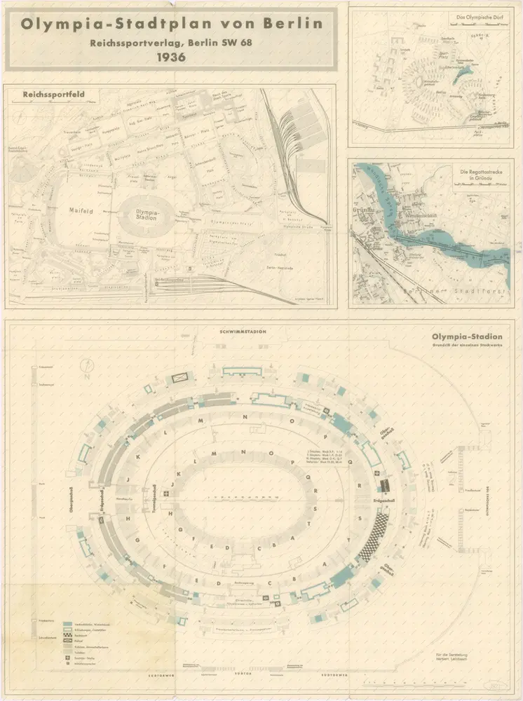 Olympia - Stadtplan von Berlin