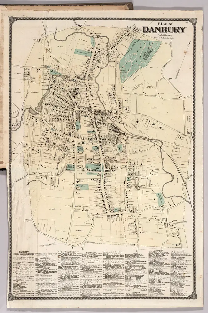 Plan of Danbury, Fairfield County, Connecticut.