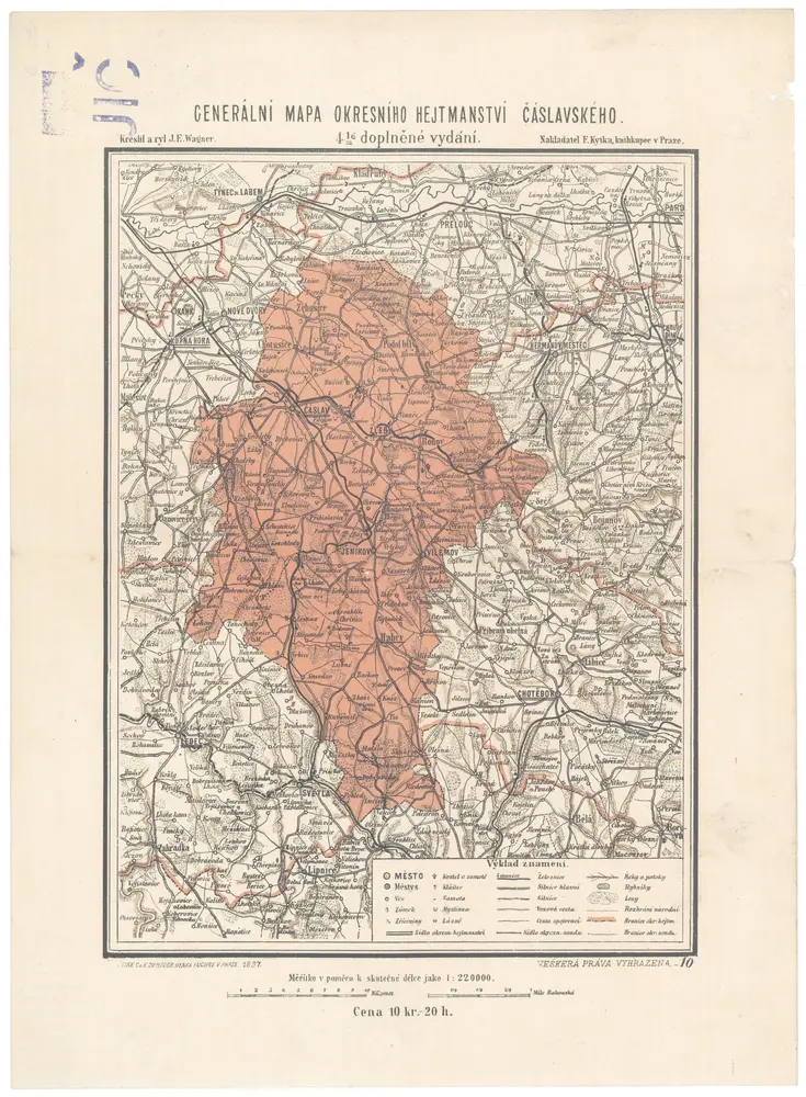 Generální mapa okresního hejtmanství čáslavského