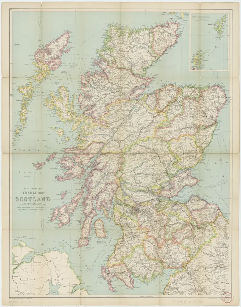 [Kaart], uit: Bartholomew's general map of Scotland / The Edinburgh Geographical Institute