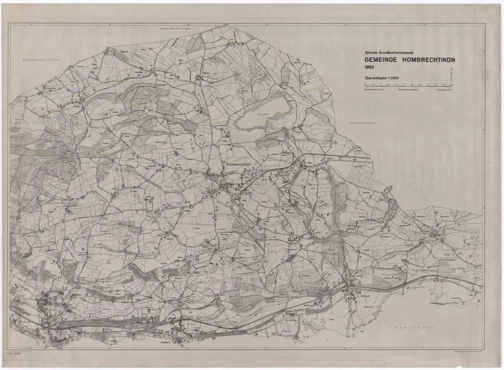 Hombrechtikon: Gemeinde; Übersichtsplan (Schweizerische Grundbuchvermessung)