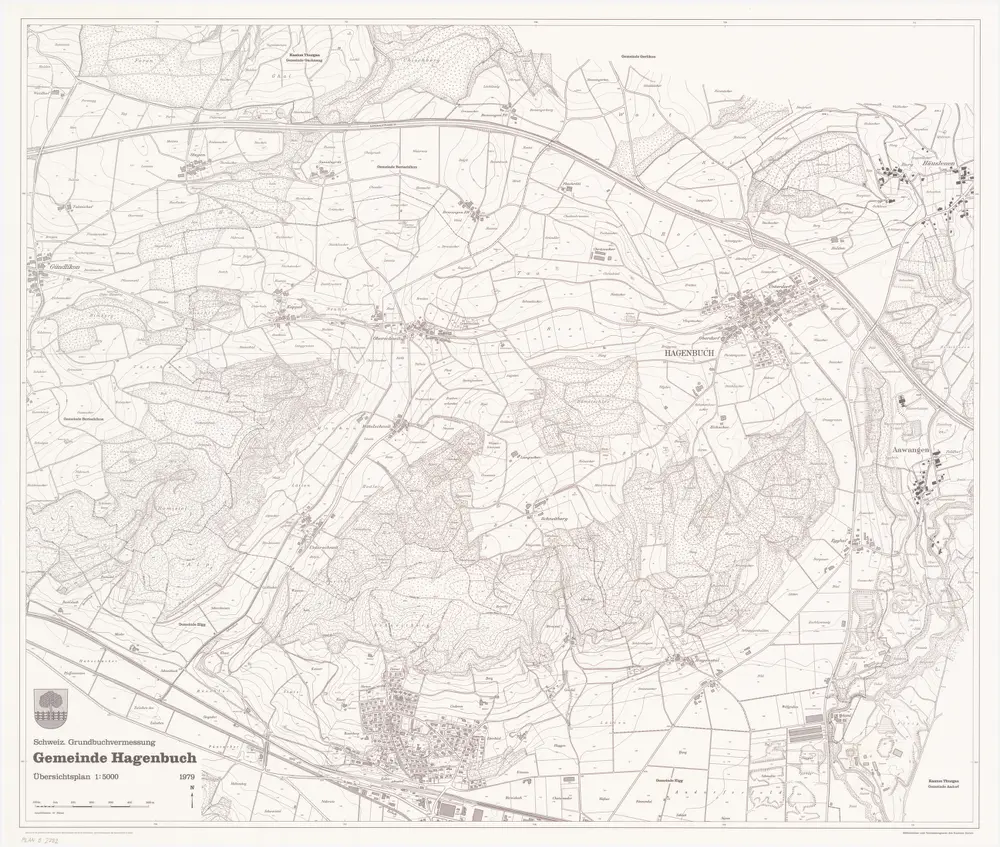 Hagenbuch: Gemeinde; Übersichtsplan (Schweizerische Grundbuchvermessung)