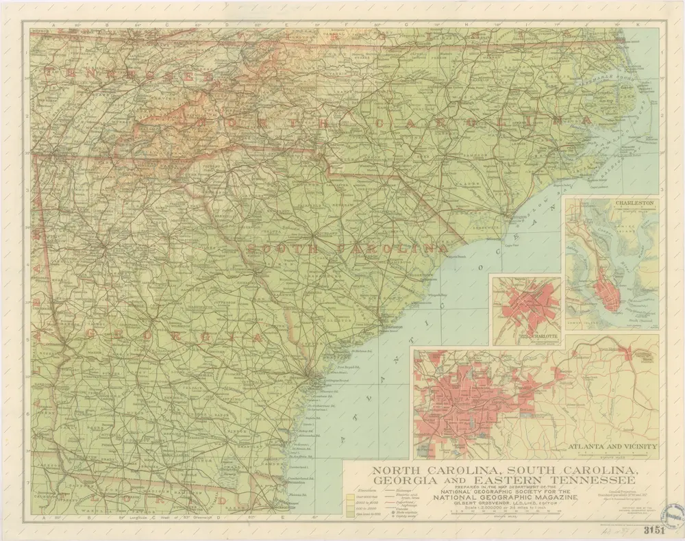 North Carolina, South Carolina, Georgia and Eastern Tenessee