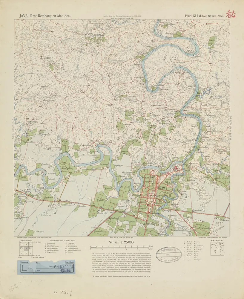 [Ngawi] : herzien door den Topografischen Dienst in 1923-1924 / Topografische Dienst