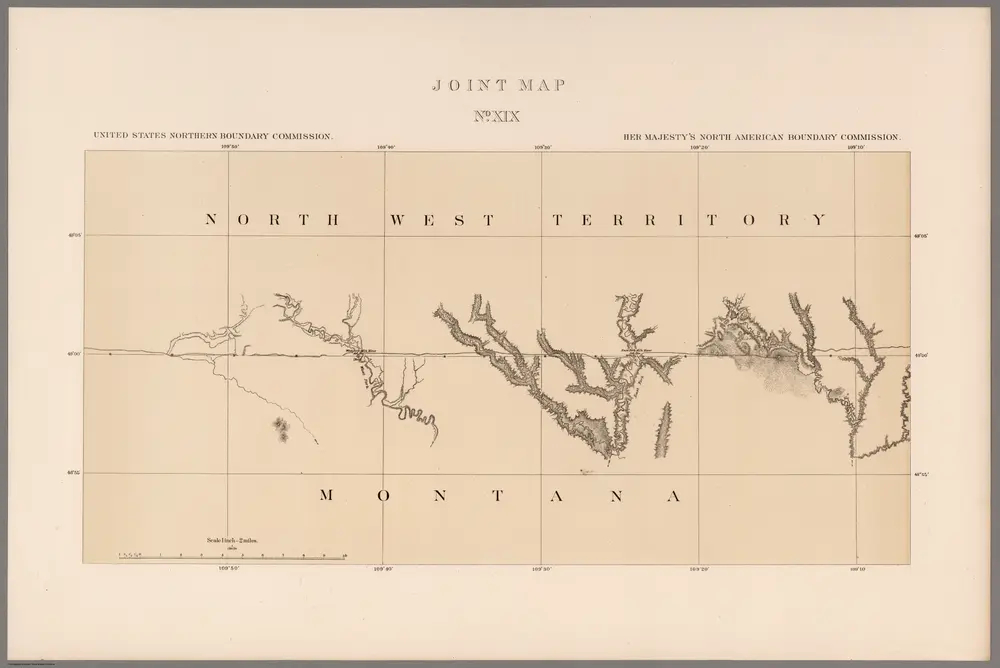 Joint Map No. XIX.  United States Northern Boundary Commission.  (Canadian Border).