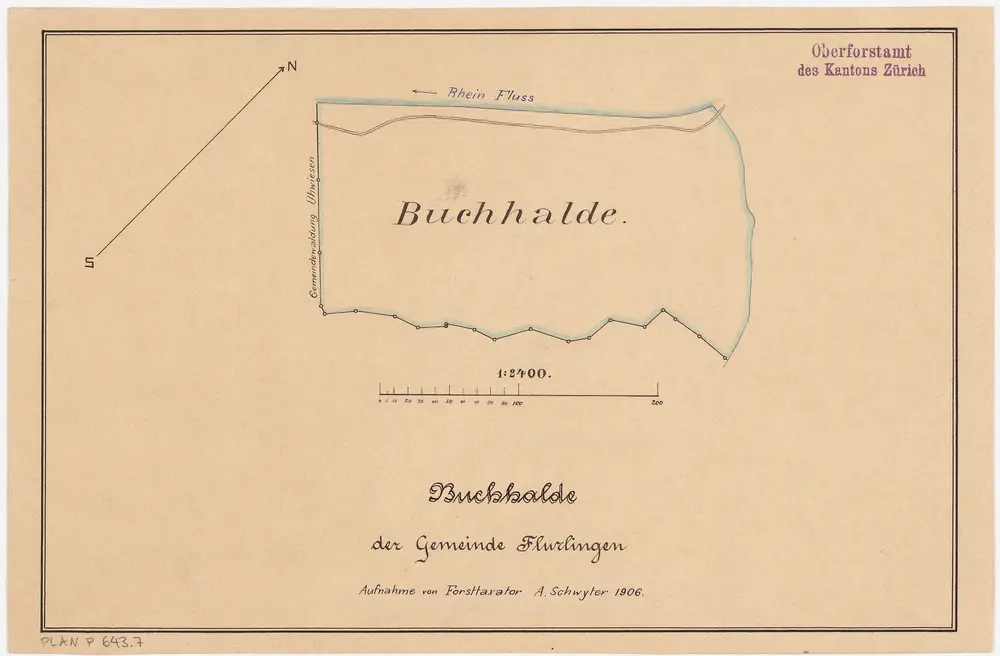 Flurlingen: Gemeindewaldung: Buechhalden (Buchhalde); Grundriss