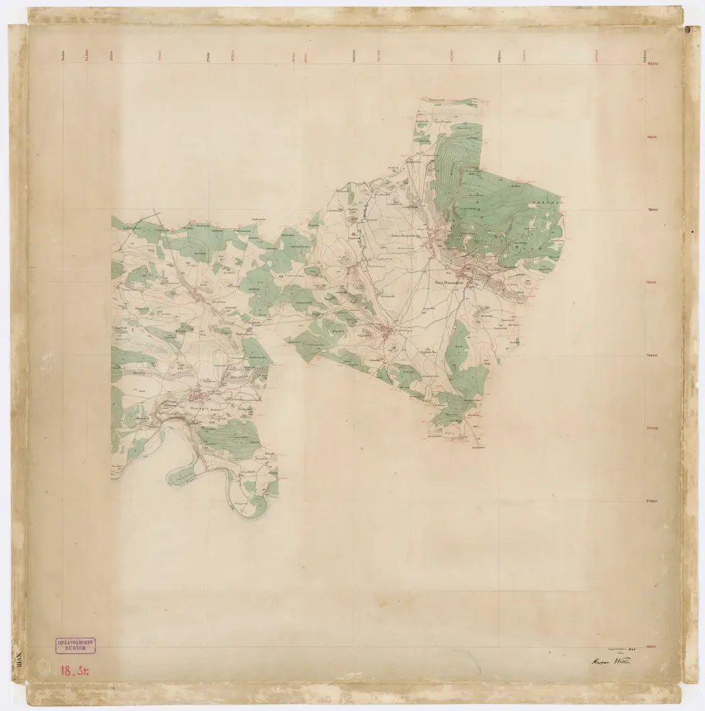 Original-Messtischaufnahmen für die Topographische Karte des Kantons Zürich (Wild-Karte): Blatt 18: Stammheim