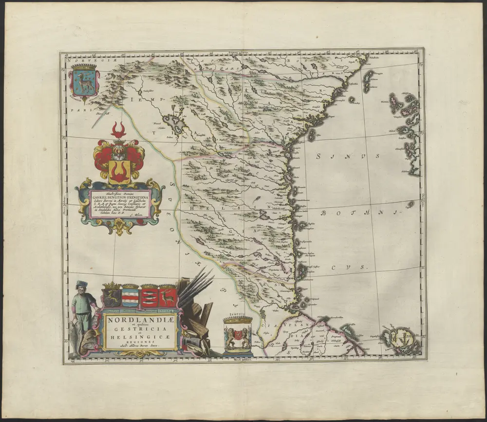 NORDLANDIÆ | et quibies | GESTRICIA | et | HELSINGICÆ | REGIONES