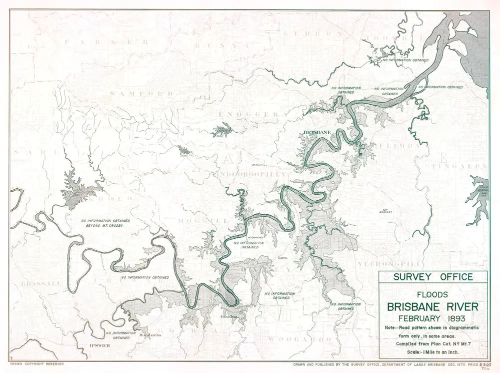 Flood map Brisbane River floods of February 1893