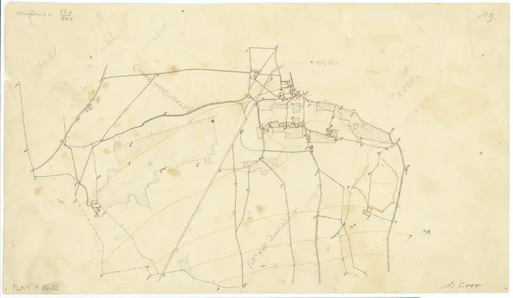 Vorlagen für die Topographische Karte des Kantons Zürich (Wild-Karte): Bezirk Zürich: Orts-/Umgebungsplan: Übergang des Blattes XVII (Dietikon) zu Blatt XVIII und zu Blatt XXII