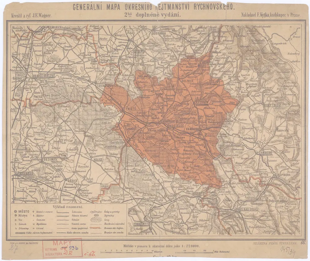 Generální mapa okresního hejtmanství Rychnovského