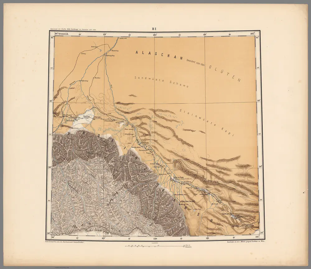 B. I: Geographical map. Provinz Kansu