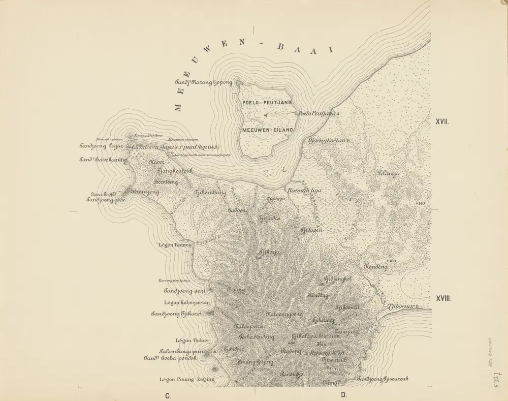 [Poelo Peutjang of Meeuwen-Eiland] / [Topographisch Bureau van de Generale Staf]