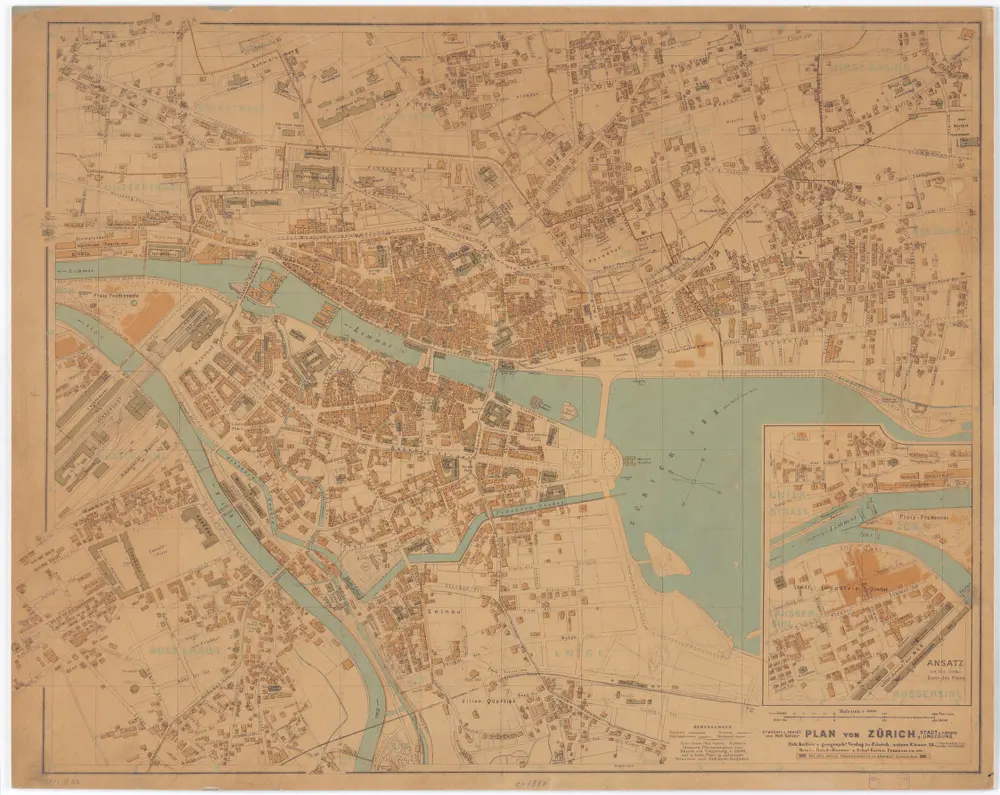 Plan von Zürich, Stadt und nähere Umgebung (Originaltitel)